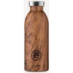 24 Bottles 500 ml Kahverengi Clima Bottle Wood Sequoia Paslanmaz Çelik Termos 500 ml