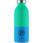 24 Bottles 500 ml Yeşil Mavi Clima Bottle Wave Paslanmaz Çelik Termos