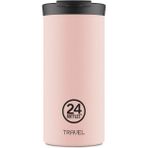 24 Bottles 600 ml Pembe Travel Tumbler Dusty Pink Paslanmaz Çelik Termos Bardak