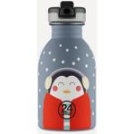 24 Bottles Kids Bottle Happy Penguin Paslanmaz Çelik Çocuk Su Matarası 250 ml - Renkli