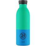 24 Bottles Urban Bottle Wave Paslanmaz Çelik Su Şişesi 500 ml - Yeşil - Mavi