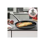 24 Cm Bistro İndüksiyonlu Krep Tava, Horeca İndüksiyon Tabanlı Omlet Tava (Çelik Boru Kulp)