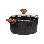 24 Cm Febern Premium Bio Granit Alüminyum Döküm Nisch Tencere Siyah