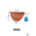 2,4 Litre Antrasit Yarım Duvar Dekoratif Balkon Saksısı Bahçe Duvarı Mat Plastik Saksı