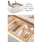 24 Parça Takı Ve Makyaj Malzemesi Düzenleyici Set (4 X Lv 216) Modüler Çekmece Içi Organizer Kutu