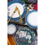 24 Parça Yaldız Süslemeli Bone China 6 Kişilik Sofra Yemek Takımı