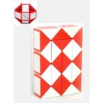 24 Parçalı Yaratıcı Magıc Snake Cube -Sihirli Yılan Zeka Sabır Küpü - Renk: Kırmızı
