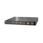 24-Port 10/100/1000T 802.3At Poe + 4-Port Gigabit Tp/Sfp Combo Managed Switch / 220W Poe Budget