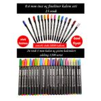 24 renk 1 mm kalın uç çizim kalemleri edding 1200 serisi 0.4 mm ince uç fineliner kalem seti 15 renk