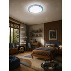 24 w Kristal Çerçeveli Tavan Armatürü, Esemlight,6400 K Beyaz Işık (mavi)