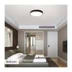 24 Watt Beyaz Işık, Çok Kaliteli Sıva Üstü Metal Kasa Tavan Armatürü, 1700 Lümen 6500 Kelvin Armatür - Siyah - Beyaz