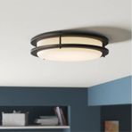 24 Watt Beyaz Işık Ledli Modern Tavan Armatürü, Balkon, Teras Armatürü, Banyo Duvar Tavan Armatürü Siyah