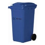 240 Litre Mavi Plastik Çöp Konteyneri | Tekerlekli Atık Konteyneri | Hey Çelik (PK-095)
