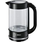 2400W 1.7l Cam Kettle Siyah, Şık ve Kullanışlı Mutfak Gereci - Ahşap
