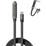 240W Hasır Kablo 1.5Metre Type-C Type-C Şarj Kablosu Tip C Telefon Stand Tutucu Katlanabilir Telefon Tutucu Örgülü Macbook Tablet Hızlı Şarj 240 W
