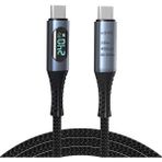 240W USB 4.0 Kablosu, LED Ekranlı, Tunderbolt 40GBPS 8K@60Hz Pd Tip C Kablosu, USB C - USB C Erkek - Erkek Kablo Kablosu Bilgisayar Type-C Laptop Pad Hub Için 1 Metre ZR850