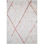 240x340 cm Nesimsehr Krem Çizgili Yün El Dokuma Modern Geometrik Etnik Eskitme Desenli Boho Oturma Odası Salon Yolluk Koridor Mutfak Halısı