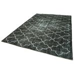 244x326 cm Geometrik Halı Siyah Geometrik Yün El Dokuma Modern Geometrik Etnik Eskitme Desenli Boho Oturma Odası Salon Yolluk Koridor Mutfak Halısı