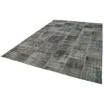 245x352 cm Kırk Yama Gri Yama Pamuklu Yün El Dokuma Modern Geometrik Etnik Eskitme Desenli Boho Oturma Odası Salon Yolluk Koridor Mutfak Halısı