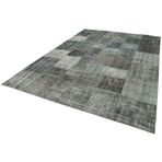 248x346 cm Kırk Yama Gri Yama Pamuklu Yün El Dokuma Modern Geometrik Etnik Eskitme Desenli Boho Oturma Odası Salon Yolluk Koridor Mutfak Halısı