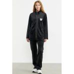 24K2238-76385 Sementa Kadife Dik Yaka Tunik Eşofman Takım