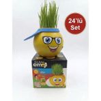 24’lü Emojili Çim Adam Seti | Dekoratif Saksı Oyuncak | Eğitici & Eğlenceli Hediye |