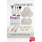 24'Lü Mini Gravür Seti Dremel Ucu: Profesyonel Taşlama, Parlatma Ve Şekillendirme Aleti