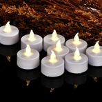 24'lü paket pille çalışan alevsiz LED tealight mum, gerçekçi parlak, titreyen elektrikli mum, kutu uzun ömürlü, 200 saat, düğün, parti, festival dekorasyonu, sıcak beyaz