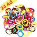 24'Lü Renkli 6 Cm Esnek Lastik Saç Tokası