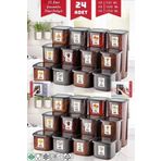 24'lü Sızdırmaz Hava Almaz Etiketli Kuru Erzak Bakliyat Saklama Kabı (1.75LTL 1.2LT 0,5LT)