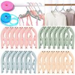 24PCS Seyahat Askıları, Taşınabilir Katlanır Elbise Askıları, Clotheslines ile Seyahat Elbiseleri Askıları, Seyahat Aksesuarları Seyahat için Katlanabilir Giysi Kurutma Rafı, Plastik Katlanabilir