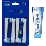 24Sat 4’lü Oral-B Uyumlu Dış Fırçası Yedek Başlığı Sensitive 90GR Diş Macunu