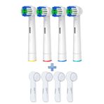24Sat Oral B Diş Fırçası Uyumlu Yedek Başlığı 4 Adet Koruyucu Başlık