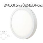 24W Sıva Üstü LED Spot Armatür Ofis, Ev, Koridor,balkon Için Tavan Aydınlatması - 6500K - Beyaz İşık