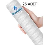 25 Adet 10" İnç İplik 25 Micron Sediment Sargı Tortu İp Filtre