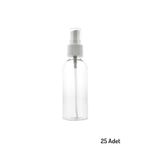 25 Adet 100 Ml Boş Şişe Spreyli Kolonya Şişesi Doldurulabilir Cep Plastik Dezenfektan Parfüm Şişesi