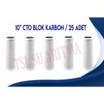 25 Adet Açık Kasa Su Arıtma Cihazı Filtresi Blok Karbon CTO 10İnç