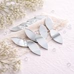 25 Adet Damla (Yaprak) Ayna Parçası 5X10 cm | Dekoratif Cam Mozaik Hobi Aynası - 5 x 10 cm