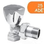 25 Adet Eca Rv3 1/2 Köşe Radyatör Valfi Krom Kaplamalı Petek Havlupan Vanası 602120749