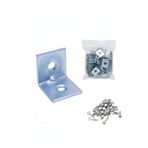 25 Adet, L Tipi Metal Köşebent, 16x16x16mm, Vida Dahil, Mobilya Dolap Raf Montaj Bağlantı Aparatı, 2mm Kalınlık, Gümüş Renk