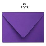 25 Adet Mor Renkli Küçük Zarf 7x9 - Tek Seçenek