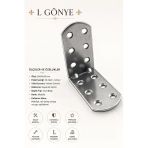 (25 Adet) Oval Başlı L Demir Gönye 30X55x55 Mm Dayanıklı Metal Bağlantı Aparatı Köşe Sabitleme
