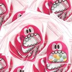 25 Adet Pembe Canavar Bantlı Jelatin - Bonibon Paketi - Hediye Paketi 10x15cm