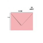 25 Adet Pembe Renkli Kucuk Zarf 7X9