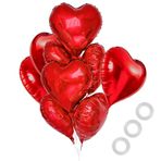 25 Balon Kalp Kırmızı Helyum Sevgililer Günü için Romantik Dekorasyon, MUNSKT Sevgililer Günü, Bebek Duşu, Noel Partisi Dekorasyonu Çiçek Balonları, Doğum Günü için Kalp Helyum Balonu