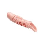 2,5 cm Dolgu Uzatmalı Titreşimli Penis Kılıfı Prezervatif Vibratör