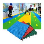 25 cm Paten Salonu Modüler Kilitli Zemin Karoları, Drenaj Delikli Kendin Yap Puzzle Plastik Zemin Matı, Kaymaz Aşınma, Dayanıklı, Mavi, 1 ADET, Kırmızı-1 ADET, Kırm,Red-1PCS