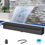 25 cm Sonsuzluk Şelalesi (10 inç) Açık Hava Su Oyunları için Paslanmaya Dayanıklı, Meydanlar, Oteller ve Alışveriş Merkezleri için İdeal, Dayanıklı Siyah Tasarım, Gia'nın Estetiğini Öne Çıkarır
