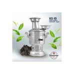 2,5 Lt Krom Kömürlü Semaver Alüminyum Demlik+Taşıma Çantası Ks 10 Krom Kömürlü Semaver