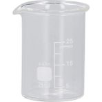 25 ml Borosilikat Cam Beher – Laboratuvar Ölçüm Kabı ve Deney Bardağı
